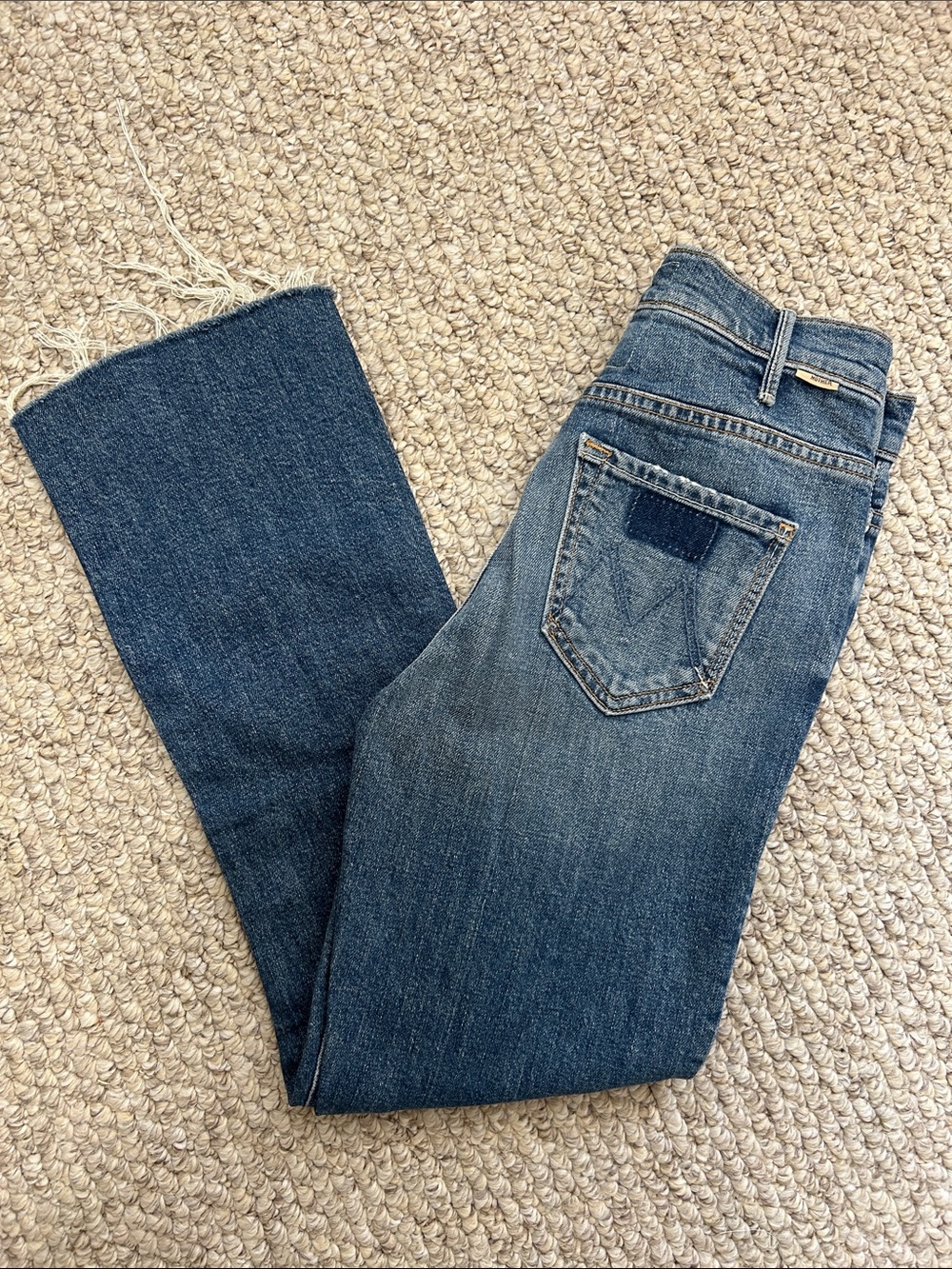 Mother Superior The Hustler Ankle Fray Jean in the color We all scream-size 25